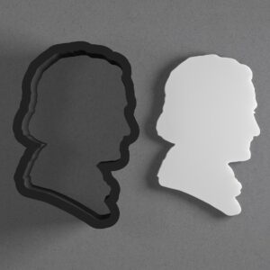 Edgar Allan Poe Head Silhouette Cookie Polymer Clay Cutter with Sharp Tapered Edge for Jewelry Making, Mini Stud Earrings, Pendant Sets, Earring Crafting Tool, Cookie Cutter for Clay