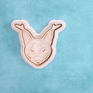 Caracal head cookie cutter set for baking wild cat shaped cookies fondant cake toppers and animal crafts ideal for safari theme parties school projects wildlife events and home baking