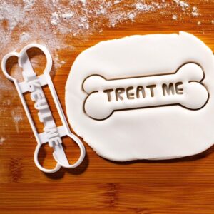 Treat Me Dog Bone Cookie Cutter Cookie for Baking Homemade Dog Biscuits Bone Shaped Cookie Mold for Pet Lovers Fun and Delicious Dog Treat Maker Healthy Snacks India