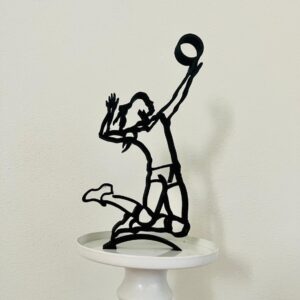 Minimalist Volleyball Art: Statue Figure for Sport Enthusiasts - Beach Volleyball Home Decor & Christmas Gift