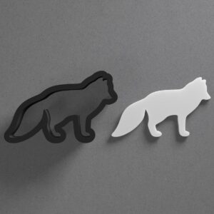 Fox Animal Face Shape Cookie Polymer Clay Cutter With Sharp Tapered Edge Earring Making Tool For DIY Jewelry Pendant Studs Wildlife Cookie Cutter For Clay Art Craft Decoration Projects