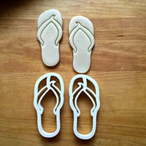 Set of 2 Flip-Flop Cookie Cutters, Suitable Size, Perfect for Summer, Beach, and Vacation Themes, Made in India