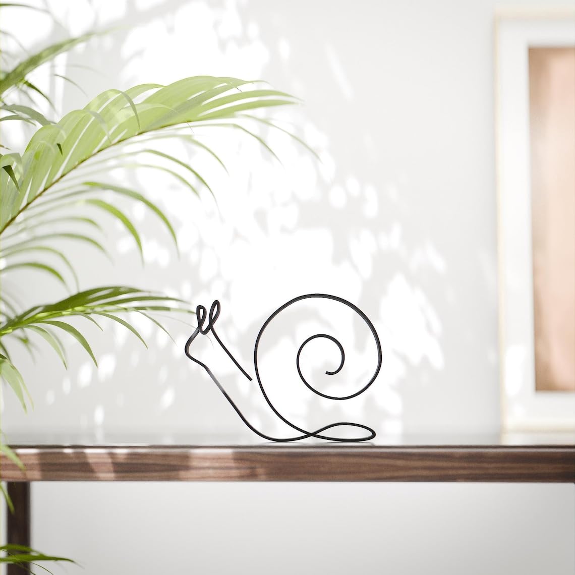 Personalized Snail Plastic Line Art Animal Figure Minimalist Sculpture with Custom Name for Living Room Office Desk Calm Nature Inspired Decor - Image 2