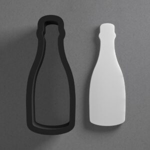 Champagne Bottle Shape Clay Cutter for Earrings and Jewelry Making Sharp Tapered Edge Tool for Polymer Clay Mini Studs Pendant Set Cookie and Fondant Decorations for Baking