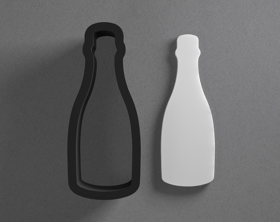 Champagne Bottle Shape Clay Cutter for Earrings and Jewelry Making Sharp Tapered Edge Tool for Polymer Clay Mini Studs Pendant Set Cookie and Fondant Decorations for Baking