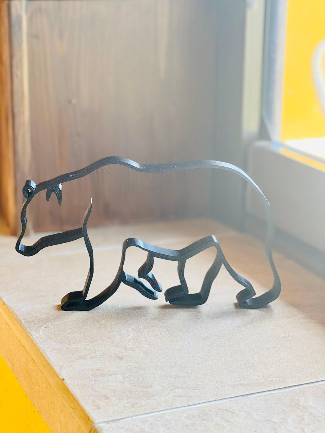 Brown Bear Minimalist Cookie Sculpture - Tabletop Figure, Shelf Sitter, Animal Art, Zoo Theme, Home Office Decor, Gift Idea, Decorative Statue - Image 6