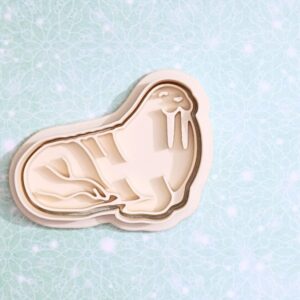 Walrus cookie cutter set for making shortbread cookies fondant biscuits sugar paste cake decorations perfect for ocean animal themed baking arctic parties kids treats and homemade gifts