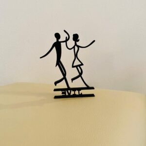 JIVE Style: Minimalist Dancing Couple Sculpture for Home Decor and Gifts