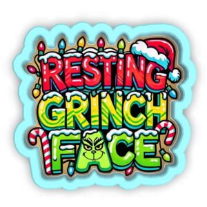 Resting Grouch Face Cookie Cutter Black cookie Stamp and Stencil Set for Funny, Character, and Expression-Themed Baking, Sugar Cookie Mold, Fondant Cutter, Baking Decoration Tools for