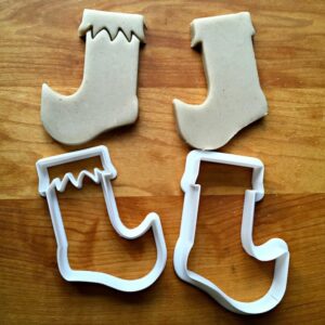 Cookie Set of 2 Elf Stocking Cookie Cutters Multi Size for Christmas Holiday Baking Elf Stocking Shaped Decoration Tool for Kids Party Snacks Made in India Durable Kitchen Accessory