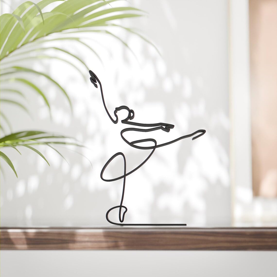 Personalized Ballerina Minimal Line Art Decor Figure Plastic Custom Name Dance Sculpture for Desk Shelf Living Room Modern Interior Display India - Image 2