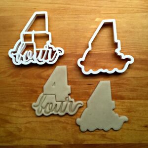 Cookie Set of 2 Lettered Number 4 Cookie Cutters, Suitable Size Numeric Cookie Molds – Perfect for Birthdays & Celebrations – Made in India