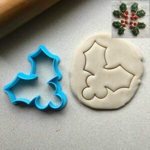 Holly Cookie Cookie Cutter for Christmas, Holiday Baking, Winter-Themed Parties, Suitable Size, Made in India