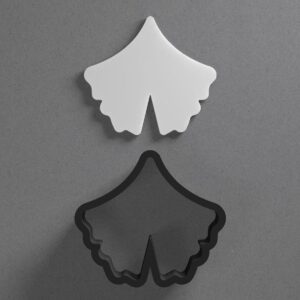 Ginkgo Biloba Leaf Shape Polymer Clay Cutter with Sharp Tapered Edge for Clean Cutting, Jewelry and Earring Tool for Mini Studs and Pendant Sets, Cookie Cutter for Botanical