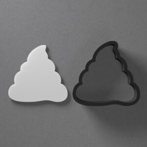 Poop Emoji Shape Cookie Polymer Clay Cutter With Sharp Tapered Edge Earring Making Tool For DIY Jewelry Pendant Studs Funny Humor Cookie Cutter For Clay Art Craft Decoration Projects