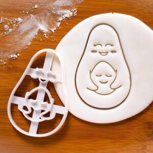 Avocado and Seed Cookie Cutter Cookie for Baby Shower Favors Birthday Party Baking Pregnancy Announcement Perfect for Cute Guacamole Inspired Themed Cookies in India (ONLY Avocado and Seed)