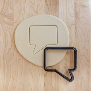 Speech Bubble Comic Style Cookie Fondant Clay Cutter for Baking, India Cookie Mold for DIY Decorations, Party Themes, Kids Crafts, Cake Toppers, Message Cookies, and Creative Fun