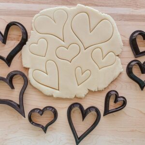Heart Variety Cookie Cookie Cutter Set of 7 for Cookies, Fondant, and Clay Assorted Heart Shapes for Valentines Day, Weddings, and Craft Projects in India