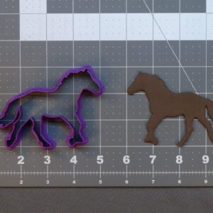 Horse Black Cookie Cookie Cutter for Farm Animal Theme Baking Cowboy Western Party Treats Equestrian Cake Decoration Tool for Kids Crafts Birthday Events Kitchen and Cookie Making Use