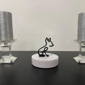 Minimalist Chihuahua Dog Sculpture India Statue Decorative Piece for Pet Lover Home Decor Gift Tabletop Accent Art for Living Room Bedroom Entryway Shelf Office Interior Setup