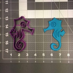Seahorse Black Cookie Cookie Cutter for Ocean Sea Life Theme Cookies Beach Birthday Baking Underwater Party Decorations Fondant Crafts Coastal Treat Making and Marine Animal Supplies