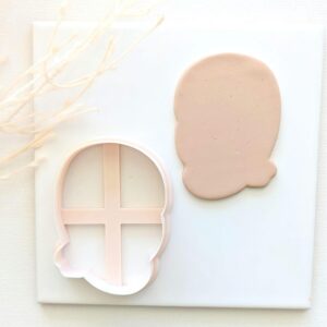 Sleepy Santa Cookie Cutter for Christmas Baking and Decorating Santa Claus Fondant Biscuit Dough Cutter for Holiday Polymer Clay Crafts DIY Projects Ornaments and Festive Gift Creations