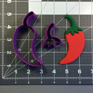Black Chilli Pepper Cookie Cookie Cutter Set for Spicy Food Theme Party Cookies Biscuit Fondant Decorations DIY Baking Crafts Kitchen Fun and Culinary Gift Baking Accessory