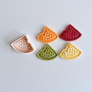 Black Watermelon Cookie Cutter Stamp Set Summer Bitten Watermelon Fruit Shape Baking Tool for Cookies Fondant Clay Treats Creative Dessert Making for Parties Picnics and Everyday Use