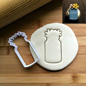 Cookie Mason Jar with Flowers Cookie Cutter for Farmhouse Decor, Biscuit, Fondant, Cake Decoration, Sugar Craft, Cupcake Toppers, Garden Party, Made in India
