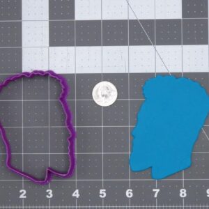 Black Cookie Man Head 266 I200 Cookie Cutter Silhouette for Human Figure Themed Baking, Fondant Cake Decorations, Educational Crafts, Party Treats, Art Projects and Creative Dessert