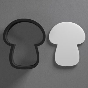 Mushroom Shape Polymer Clay Cutter Earring Jewelry Tool for Mini Studs Dangle Pendants and Cookie Dough Shaping with Sharp Tapered Edge for Nature Forest Theme DIY Craft and Baking