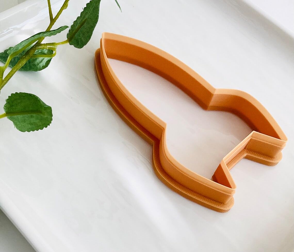 Spaceship Cookie Cutter for Rocket Themed Baking and Outer Space Crafts Large Rocket Ship Polymer Clay Cutter for Fondant Decoration DIY Cookies Clay Projects and Kids Party Favors - Image 3