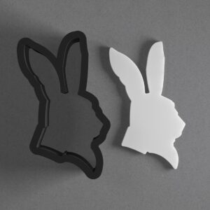 White Rabbit Shape Cookie Polymer Clay Cutter With Sharp Tapered Edge Earring Making Tool For DIY Jewelry Pendant Studs Alice In Wonderland Cookie Cutter For Clay Art Craft Decoration