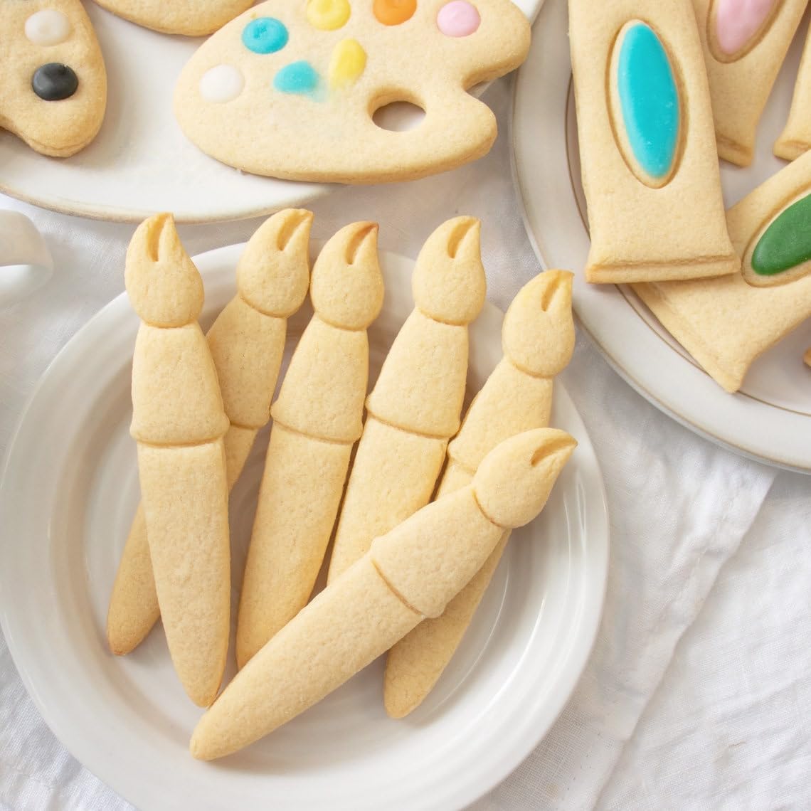 Cookie Paintbrush Cookie Cutter Biscuit Fondant Clay Baking Shaped Like Artist Brush Perfect Kids Birthday Parties Art-Themed Events Painting Snacks Young Artists Creative (ONLY Paintbrush) - Image 2