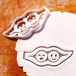 Two Peas in a Pod Cookie Cutter Cookie for Cute Kawaii Baking Biscuit Fondant Clay Cutter Celebrating Friendship Love Relationships Baby Shower Wedding and Special Bonded Moments