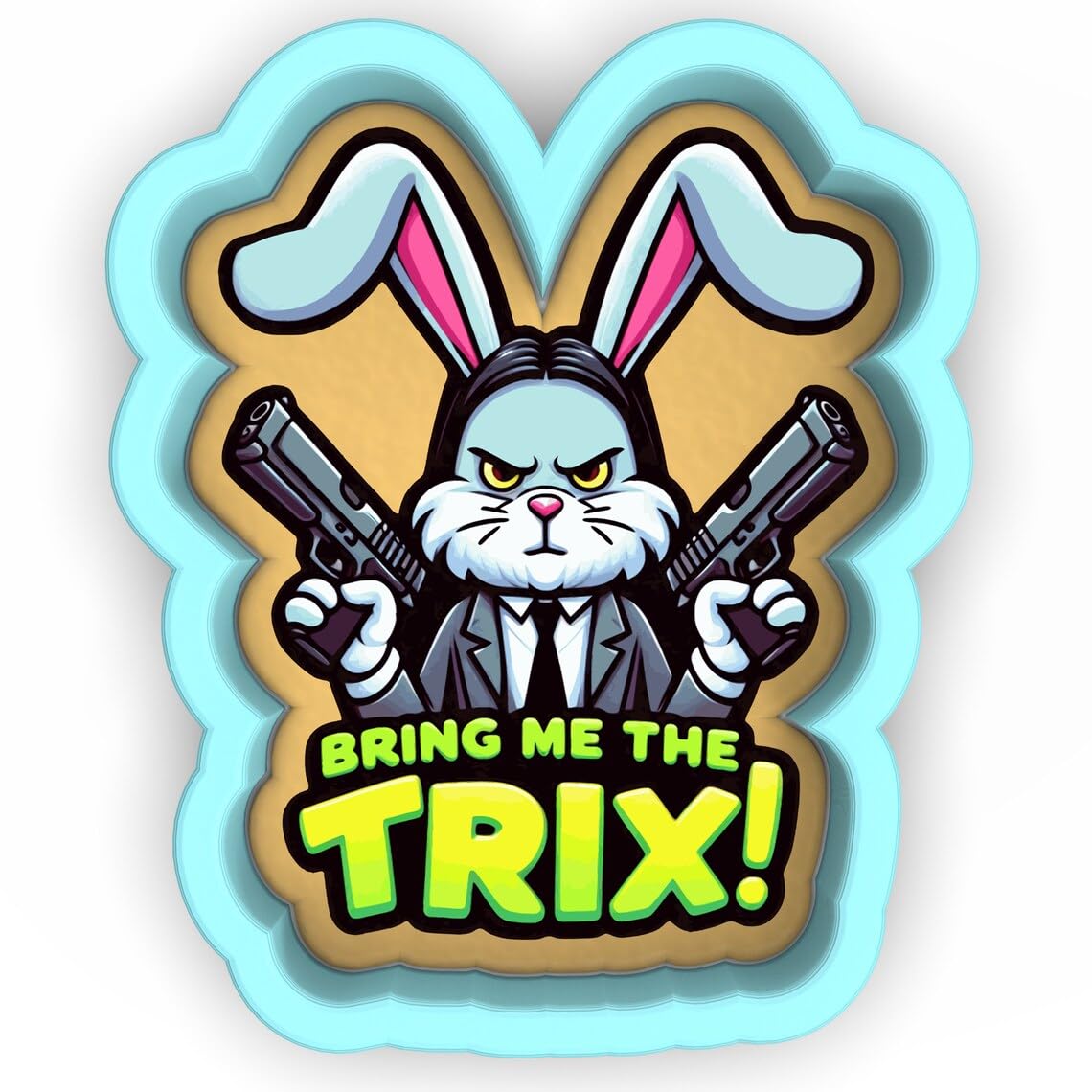 Black Cereal Bunny Cookie Cutter Stamp Stencil Baking Tool for Bunny and Easter Theme Cookies Fondant Pastry Biscuits Sandwiches Desserts Spring Party Snacks Baking Decoration Kitchen - Image 2