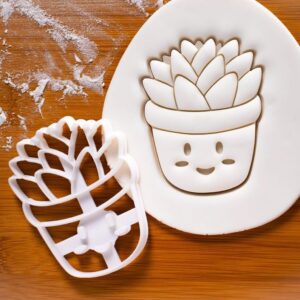Kawaii Succulent Cookie Cookie Cutter for Cute Cactus and Desert Plant Biscuit Baking Garden and Horticulture Themed Snacks, Cinco De Mayo Party Treats India Cookie Baking Tool (ONLY KAWAII)