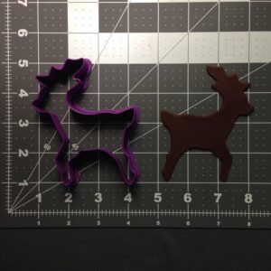 Black Cookie Reindeer Cookie Cutter for Baking Biscuits Pancakes Sandwiches Fondant and Crafting Christmas Theme Cookie Decorating Tools for Kitchen Holiday Parties Winter Events