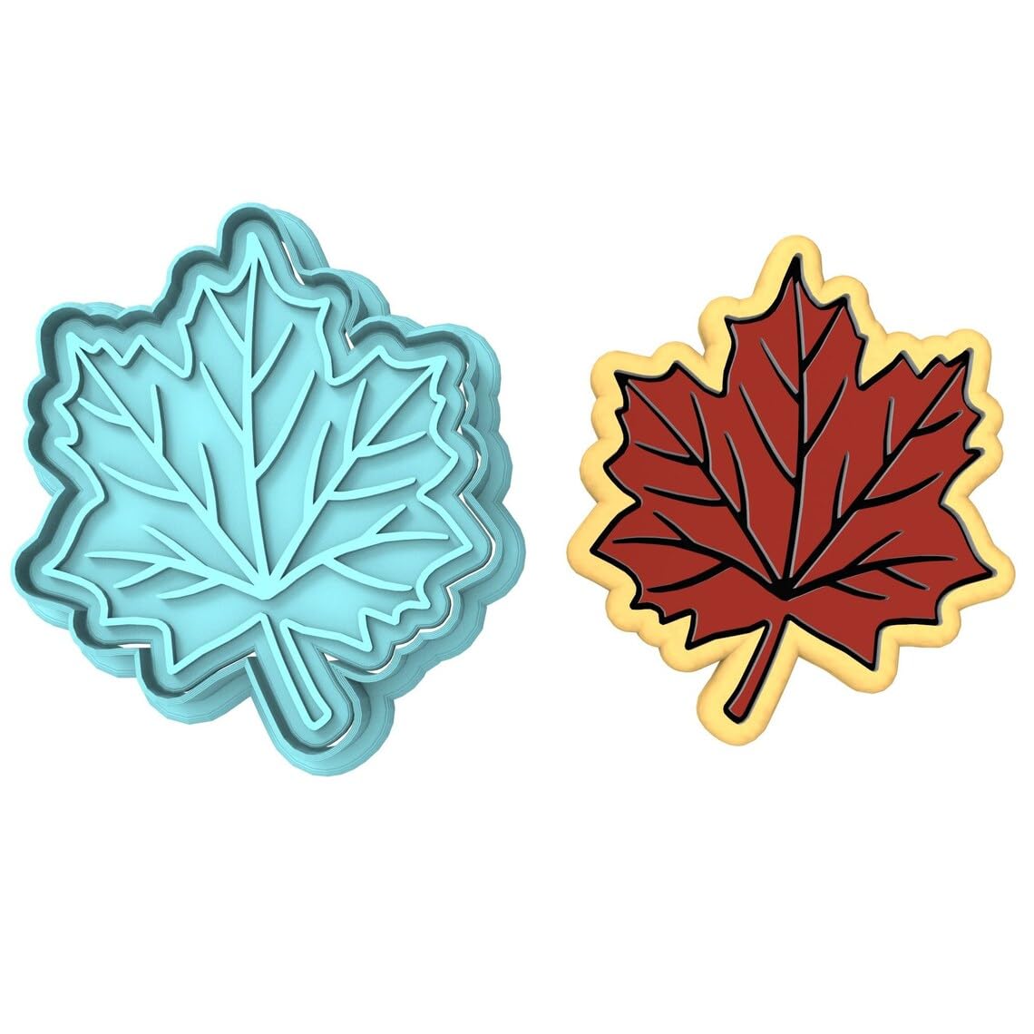 Black Maple Leaf Cookie Cutter Plastic Clay and Fondant Mold for Polymer Clay, Maple Leaf Shape Perfect for Baking, DIY Crafts, Party Treats, and Creative Decorative Projects - Image 3