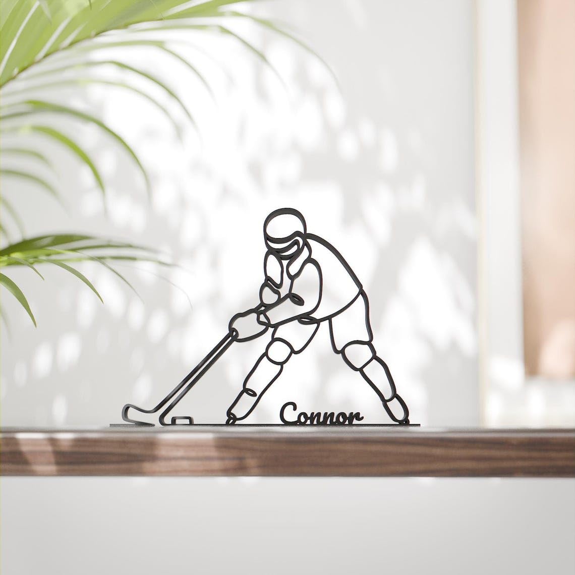 NHL Player Line Art Decor Figure Plastic Ice Hockey Action Inspired Art Display Statue for Desk Shelf Home Office Interior Styling Sports Theme India - Image 2