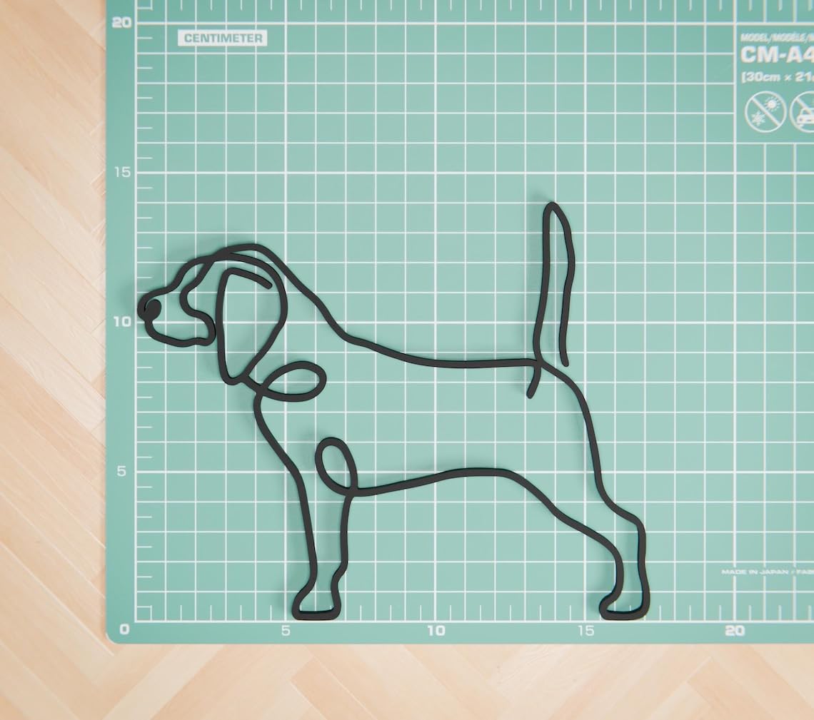 Personalized Beagle Dog Inspired Line Art Figure Plastic Custom Name Pet Decor Gift for Home Office Desk Shelf Minimal Modern Interior India - Image 4