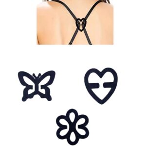 Racerback Bra Strap Clips Set: Conceal Straps, Control Cleavage, with Anti-Slip Buckles
