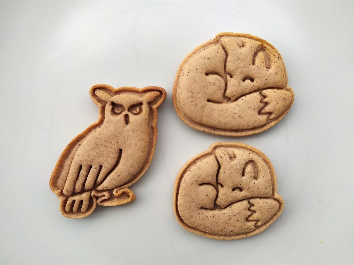 Sleeping fox cookie cutter set for making shortbread cookies fondant biscuits cake decoration sugar paste chocolate treats homemade baking tools animal shape cutters for wildlife theme - Image 6