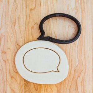Speech Bubble Round Comic Cookie Fondant Clay Cutter India Cookie Thought Bubble Shape for Baking, Party Treats, Cake Decorating, DIY Crafts, Pottery, Ceramics, and Fun Projects