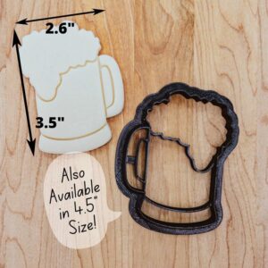 Beer Mug with Foam Cookie Cutter Cookie for Fondant, Clay Crafting, Baking, Party Celebrations, Oktoberfest, St. Patricks Day, Birthday Events, and Creative Cake Decorating in India