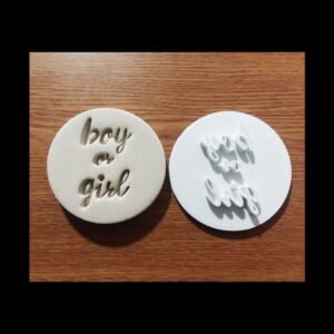 Black New Born Baby Embosser Stamp Cookie Cookie Embosser Cupcake Stamp for Baby Shower Baking Birth Announcement Treats Baby Arrival Party Favors Fondant Decorations and Custom Gifts