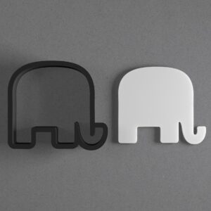 Republican Elephant Shape Cookie Polymer Clay Cutter with Sharp Tapered Edge for Jewelry Making, Mini Stud Earrings, Pendant Sets, Earring Craft Tool, Cookie Cutter for Clay and Dough