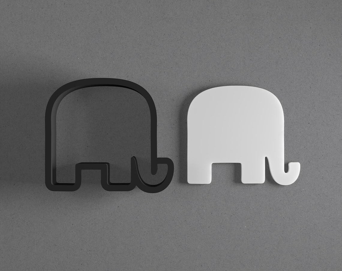 Republican Elephant Shape Cookie Polymer Clay Cutter with Sharp Tapered Edge for Jewelry Making, Mini Stud Earrings, Pendant Sets, Earring Craft Tool, Cookie Cutter for Clay and Dough