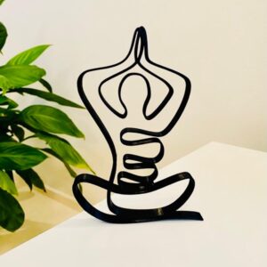 Minimalist Yoga Sculpture: Home Decor and Tabletop Statue, Perfect for Gym Enthusiasts and Birthday Gifts