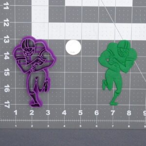 Black Football Player Body 266-D805 Cookie Cutter Silhouette Cookie Sports Baking Tool for Game Day Cookies Birthday Party Snacks Cake Decoration Fondant Crafts Made in India
